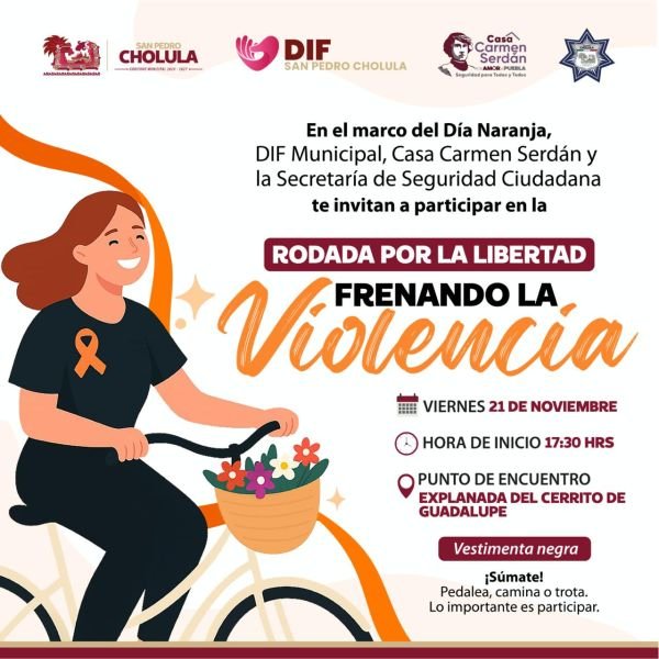 “Frenando la violencia”: actividades por la igualdad y el respeto en San Pedro Cholula