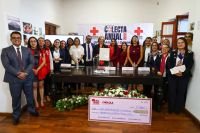 Desde San Pedro Cholula, Tonantzin Fernández da inicio a la Colecta Anual de la Cruz Roja