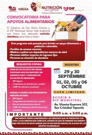 Tonantzin Fernández y DIF Municipal impulsan “Nutrición con Amor” para apoyar a 1,000 familias cholultecas