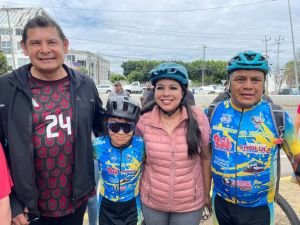 Tonantzin Fernández participa con el gobernador Alejandro Armenta y alcaldes en el 10° aniversario de la Vía Recreativa