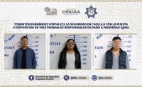 Tonantzin Fernández fortalece la seguridad en Cholula con la puesta a disposición de tres probables responsables de daño a propiedad ajena